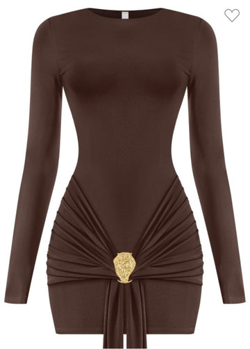 The Gold Hardware BodyOn Snatch Mini Dress