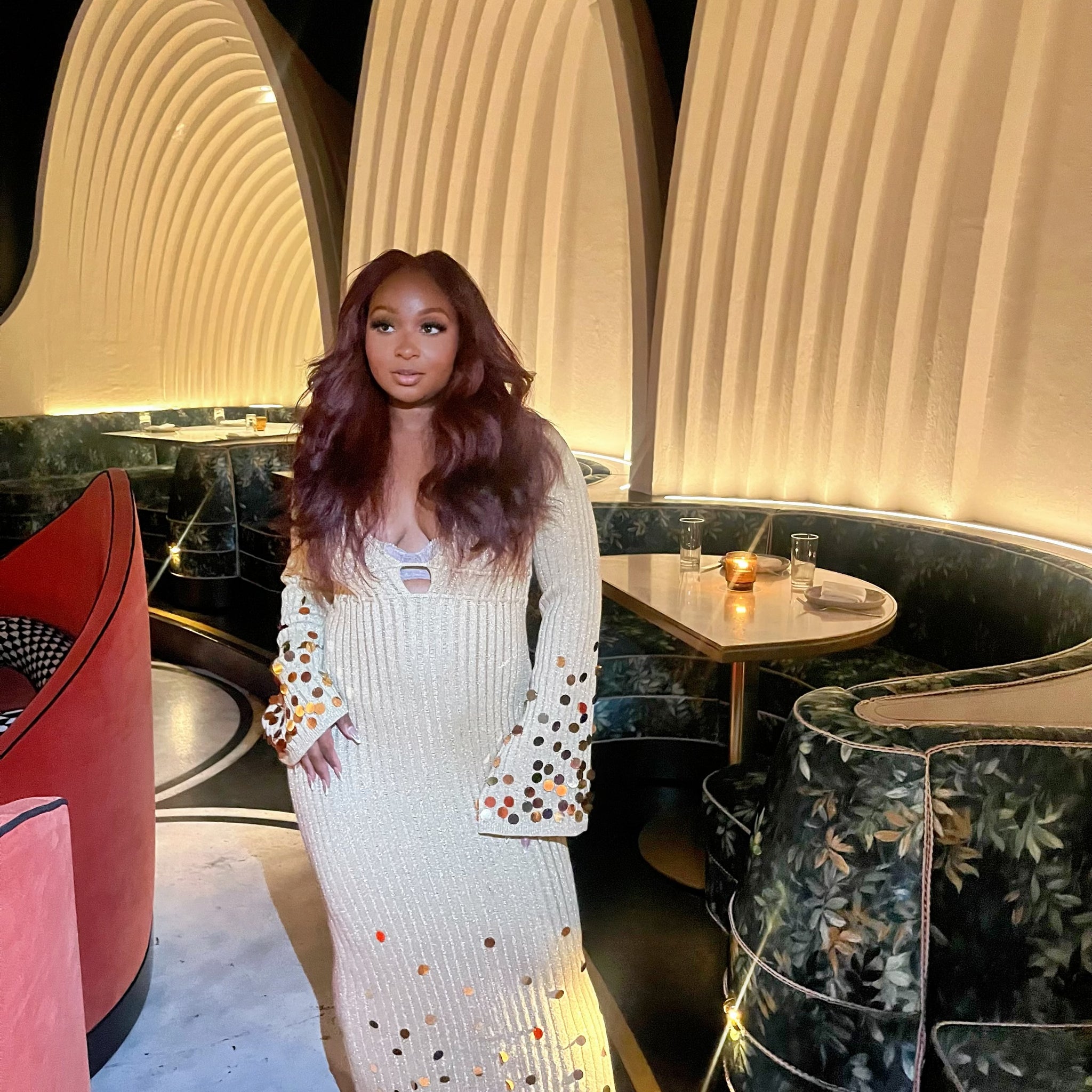 The Gilded Muse Knit Maxi Dress