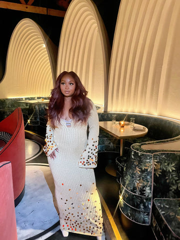 The Gilded Muse Knit Maxi Dress